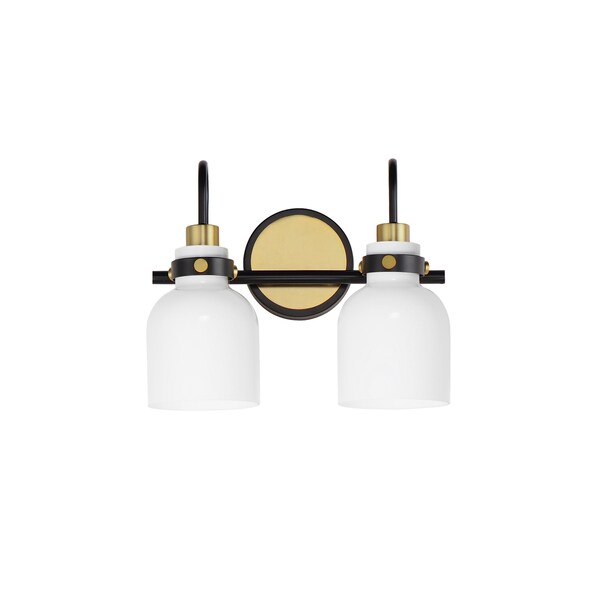 Maxim Lighting Milk 2-Light Bath Vanity, Satin Brass 12332WTBKSBR - main